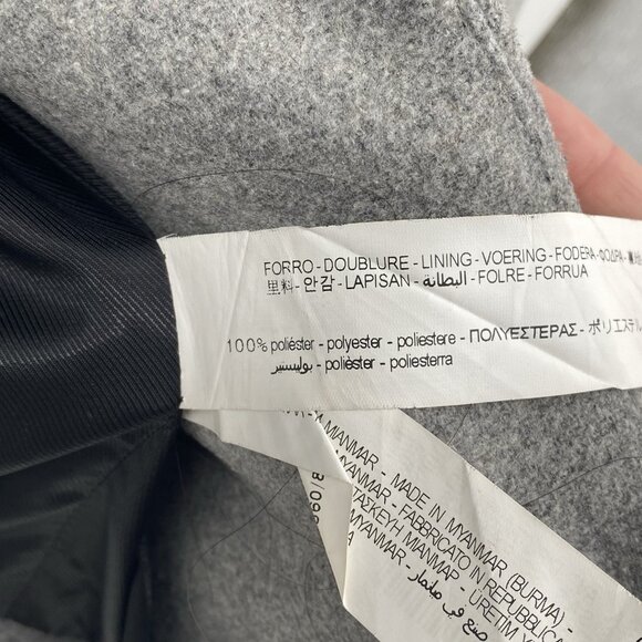 Zara Womens Small Gray Coat Double Breast Long Old Money Preppy Trench Coat - Picture 8 of 12